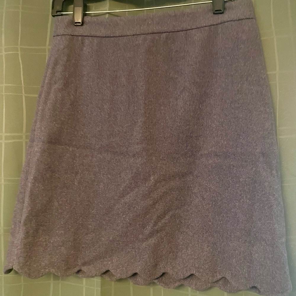 Loft Outlet Size 0 Scalloped Edge Wool Blend Skirt